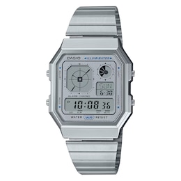 Casio Retro Vintage LCD Digital Dial Stainless Steel Bracelet Watch