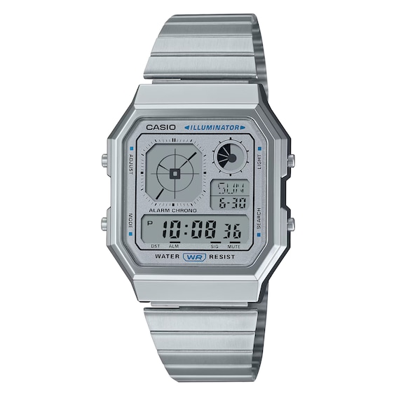 Casio Unisex A130WE-7AEF Collection 34mm Quartz Watch in Silver - Image 5