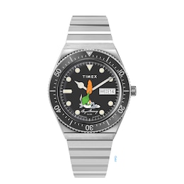 Timex M79 Automatic x Looney Tunes Bugs Bunny Black Dial Stainless Steel Bracelet Watch