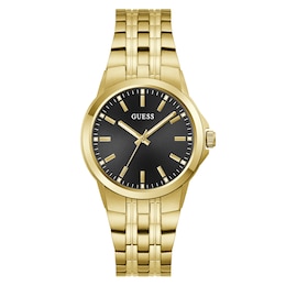 Guess Archie Black Dial & Golden Stainless Steel Bracelet Watch