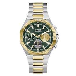 Guess Blake Green Dial & Two-Tone Stainless Steel Bracelet Watch