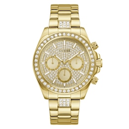 Guess Victor Champagne Dial & Golden Stainless Steel Bracelet Watch