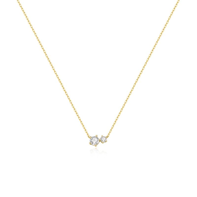 Main Image 1 of Ania Haie Fairy Dust Gold-Plated Sterling Silver Duo Cubic Zirconia Necklace
