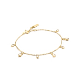 Ania Haie Wanderer Gold-Plated Sterling Silver Teardrop Cubic Zirconia Bracelet