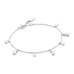 Ania Haie Wanderer Rhodium-Plated Sterling Silver Teardrop Cubic Zirconia Bracelet
