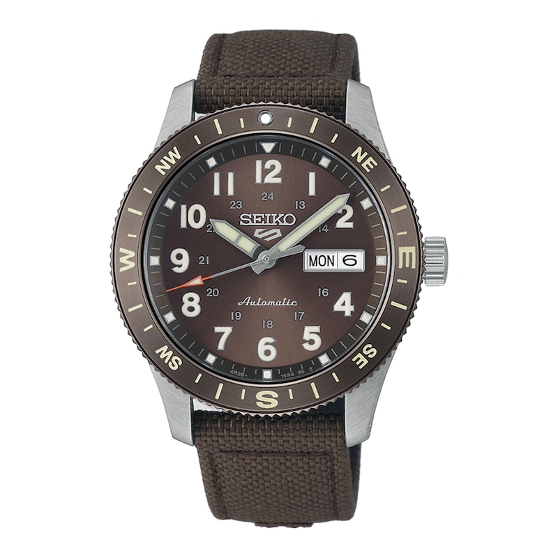 Main Image 1 of Seiko 5 Sports Field ‘Coyote Brown’ Men's Automatic Brown Dial Brown Nylon Strap Watch
