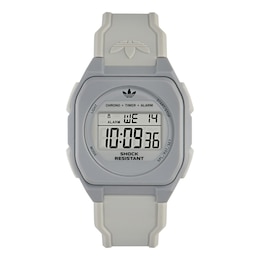 adidas Originals City Tech Four Grey Dial & Grey Resin Strap Watch