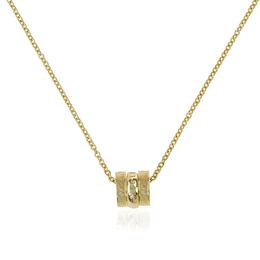 Radley 18ct Gold Plated Textured Ring Charm Necklace