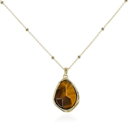 Radley 18ct Gold Plated Tiger's Eye Molten Necklace