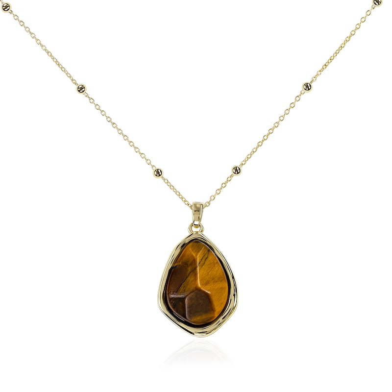 Main Image 1 of Radley 18ct Gold Plated Tiger's Eye Molten Necklace