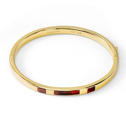 Radley 18ct Gold Plated Dark Cherry Resin Bangle