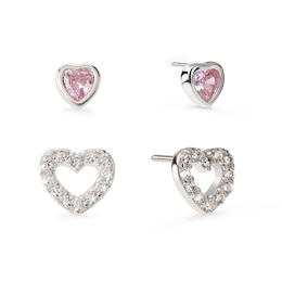 Radley Sterling Silver Plated Heart Twin Pack Earrings