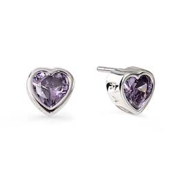 Radley Sterling Silver Plated Stone Set Heart Earrings