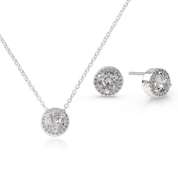 Radley Sterling Silver Plated Stone Set Necklace and Earring Set