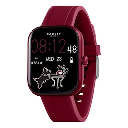 Radley Series 55 Women's Dark Cherry Silicone Strap Smart Calling Watch
