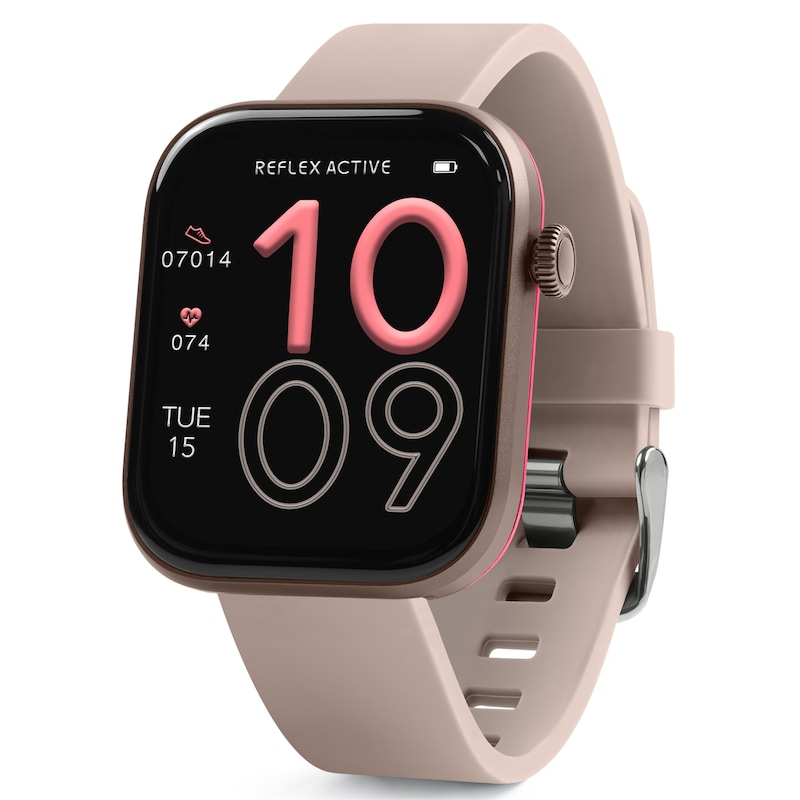 Main Image 1 of Reflex Active Series 40 AMOLED Aluminium Mink Silicone Strap Smartwatch