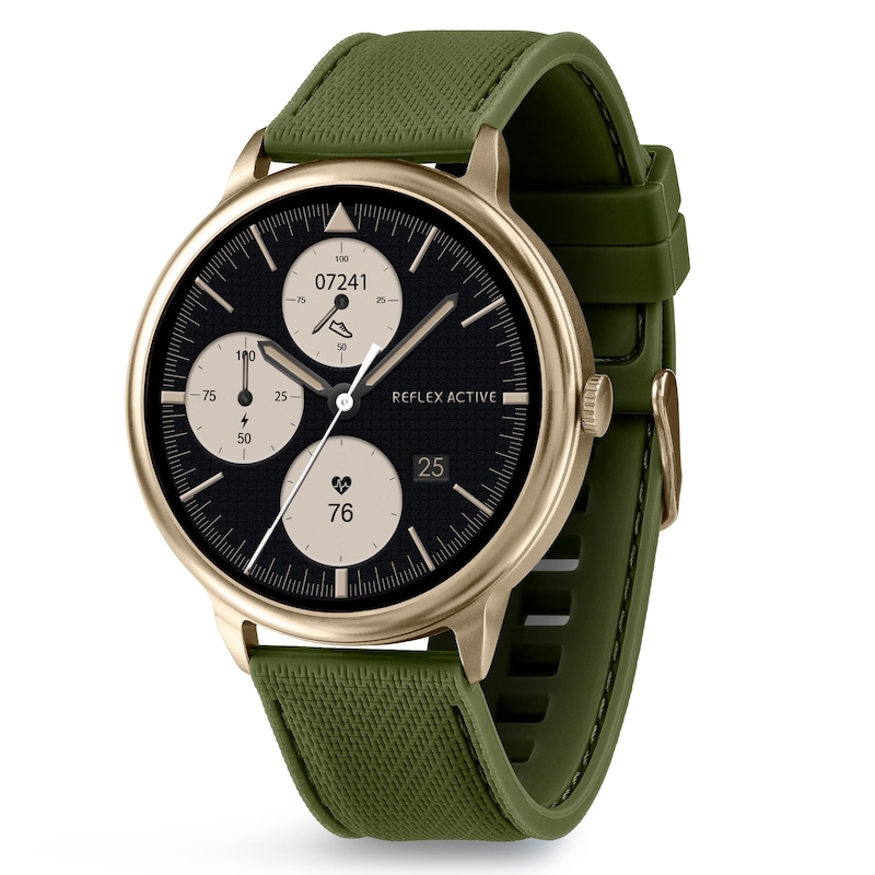 Main Image 1 of Reflex Active Spectra Khaki Silicone Strap Smartwatch