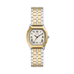Fossil Harlow Women's Cream Dial Two Tone Stainless Steel Bracelet Watch