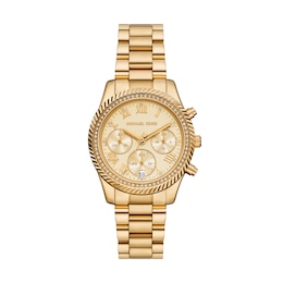 Michael Kors Lexington Women's Chronograph Gold Tone Dial & Gold Tone Bracelet Watch