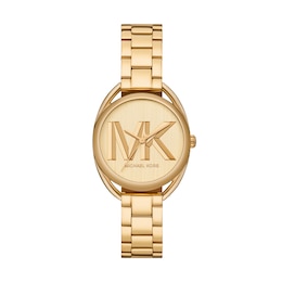 Michael Kors Leia Women's Gold Tone Dial Gold Tone Stainless Steel Bracelet Watch