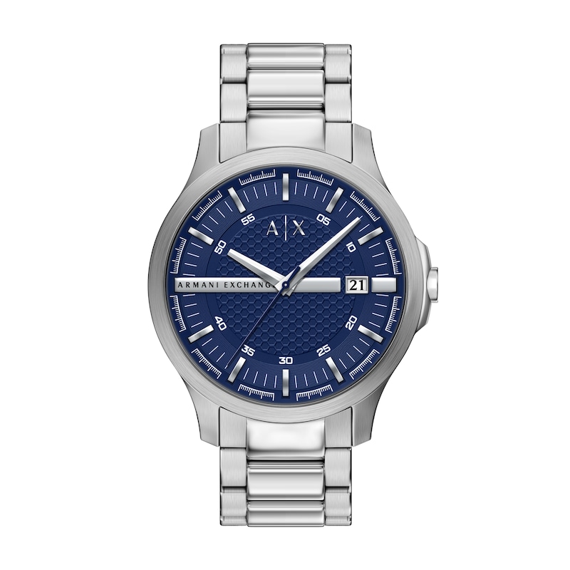 Main Image 1 of Armani Exchange Men's Three-Hand Date Blue Dial Stainless Steel Bracelet Watch