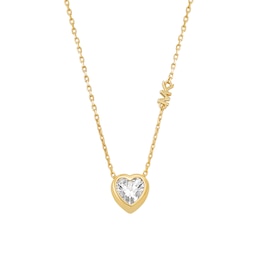 Michael Kors Women's Heart Gold Tone Pendant Necklace