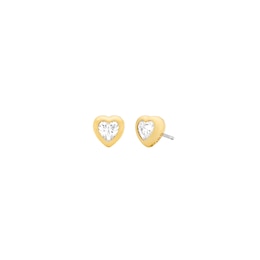 Michael Kors Women's Heart Gold Tone Stud Earrings