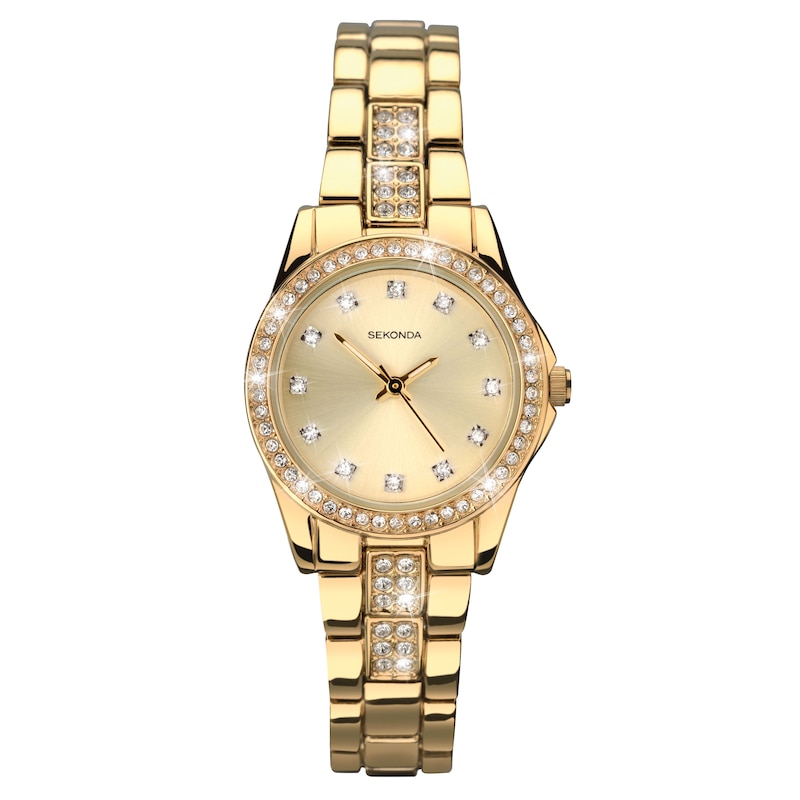 Main Image 1 of Sekonda Joanne Ladies' Gold Plated Stone Set Watch