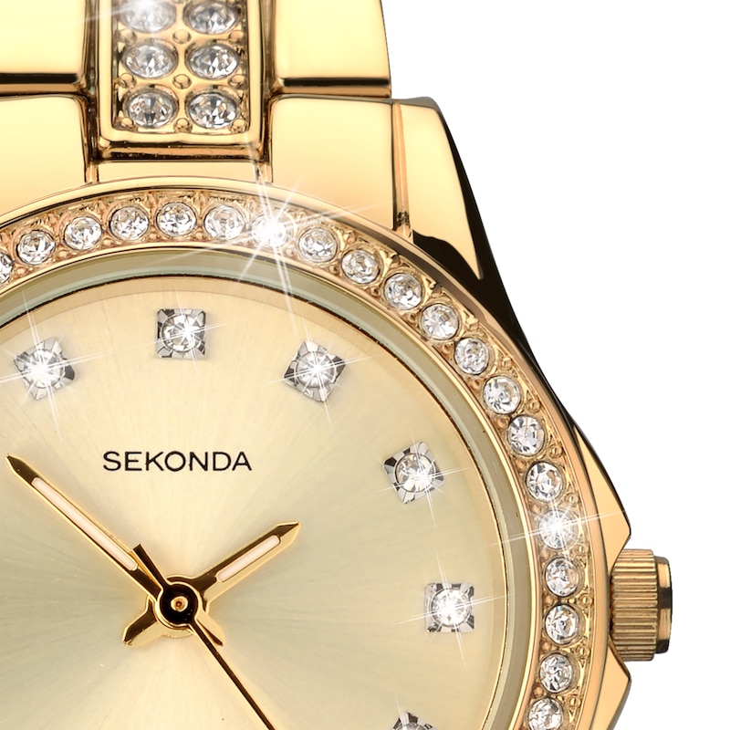 Main Image 3 of Sekonda Joanne Ladies' Gold Plated Stone Set Watch