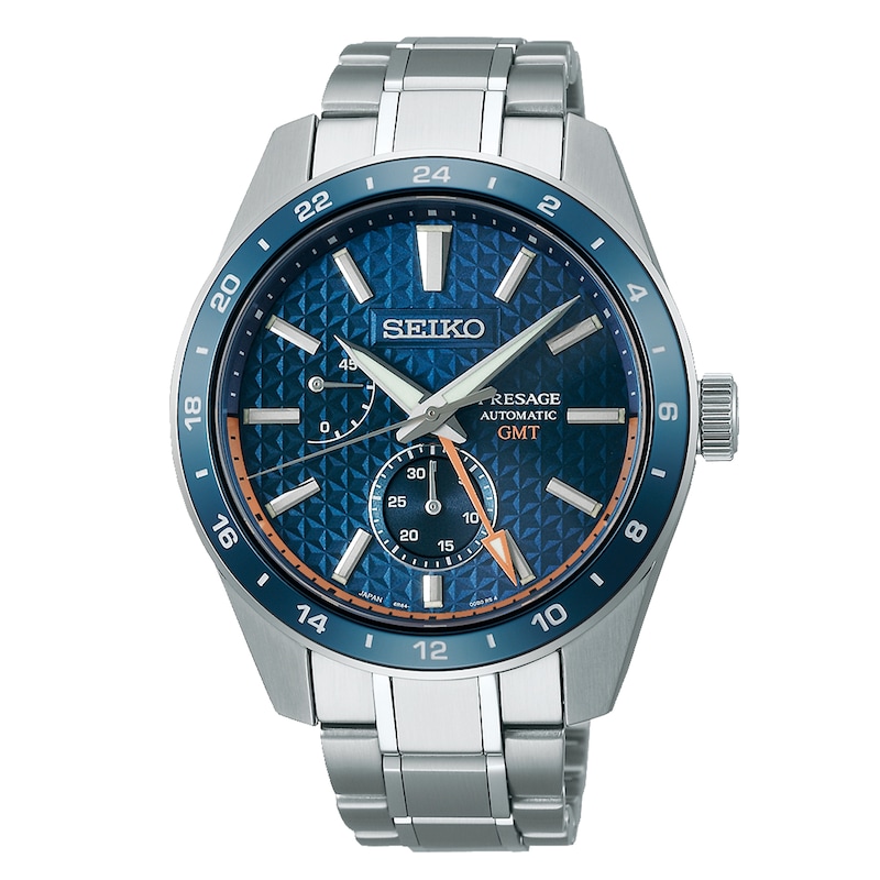 Seiko Presage Sharp Edged GMT Men's Stainless Steel Watch