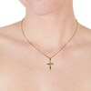Thumbnail Image 1 of 9ct Gold Diamond Cut 18 inches Cross Pendant