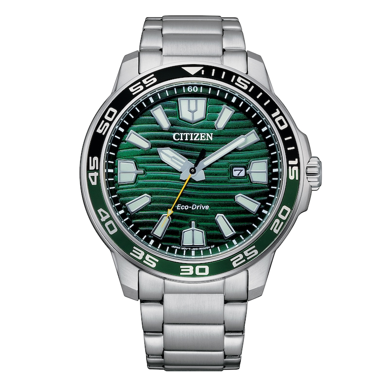 Main Image 1 of Citizen Eco-Drive Men's Green Dial Stainless Steel Bracelet Watch