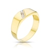 Thumbnail Image 2 of 9ct Yellow Gold & Diamond Polished Signet Ring