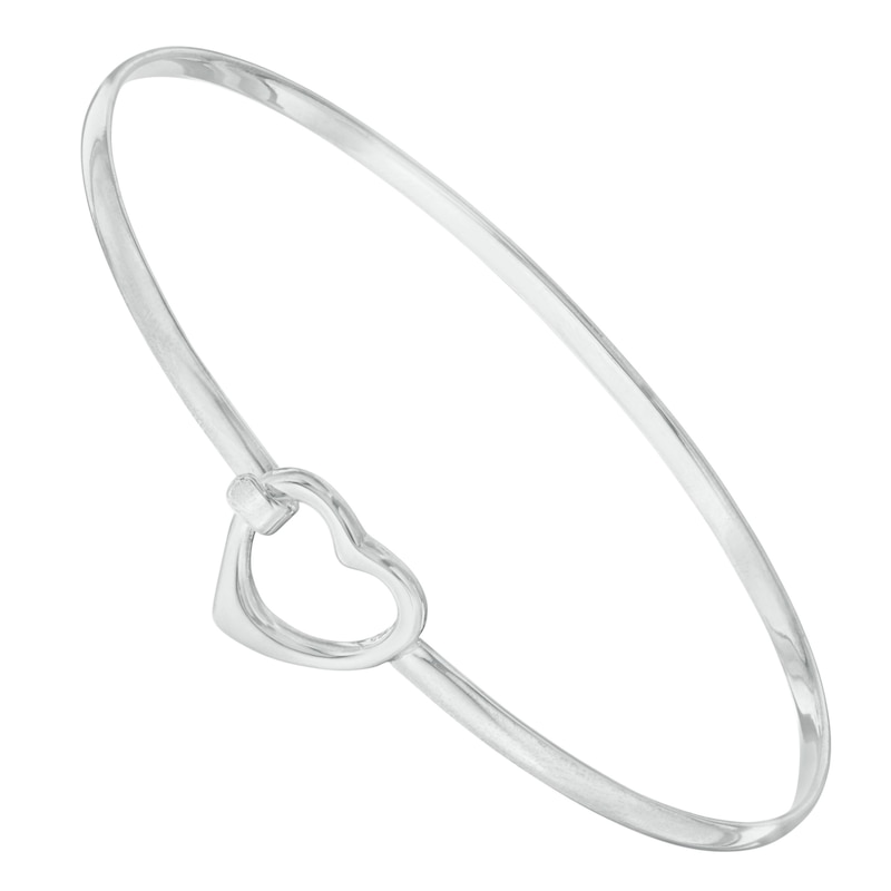 Sterling Silver Open Heart Bangle