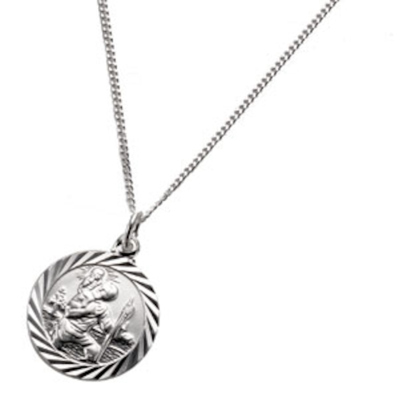 Main Image 1 of Sterling Silver St Christopher Pendant