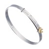 Thumbnail Image 1 of Children's Sterling Silver & 9ct Yellow Gold Little Princess Bangle