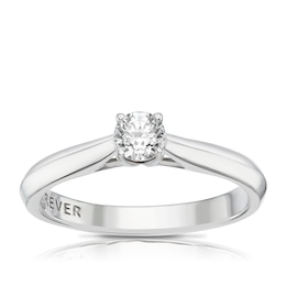 The Forever Diamond Platinum 0.25ct Diamond Solitaire Ring