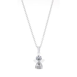 Children's Sterling Silver & Cubic Zircona Angel Pendant