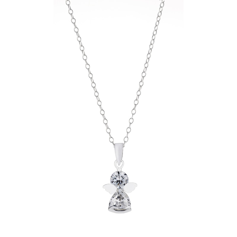 Main Image 1 of Children's Sterling Silver & Cubic Zircona Angel Pendant