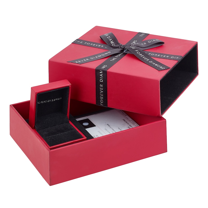 Main Image 4 of Engagement Ring The Forever Diamond 18ct White Gold 0.20ct Total Ring