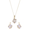 9ct Yellow Gold Freshwater Pearl Earring And Pendant Set