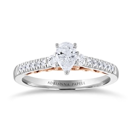Adrianna Papell 14ct White & Rose Gold 0.50ct Diamond Ring