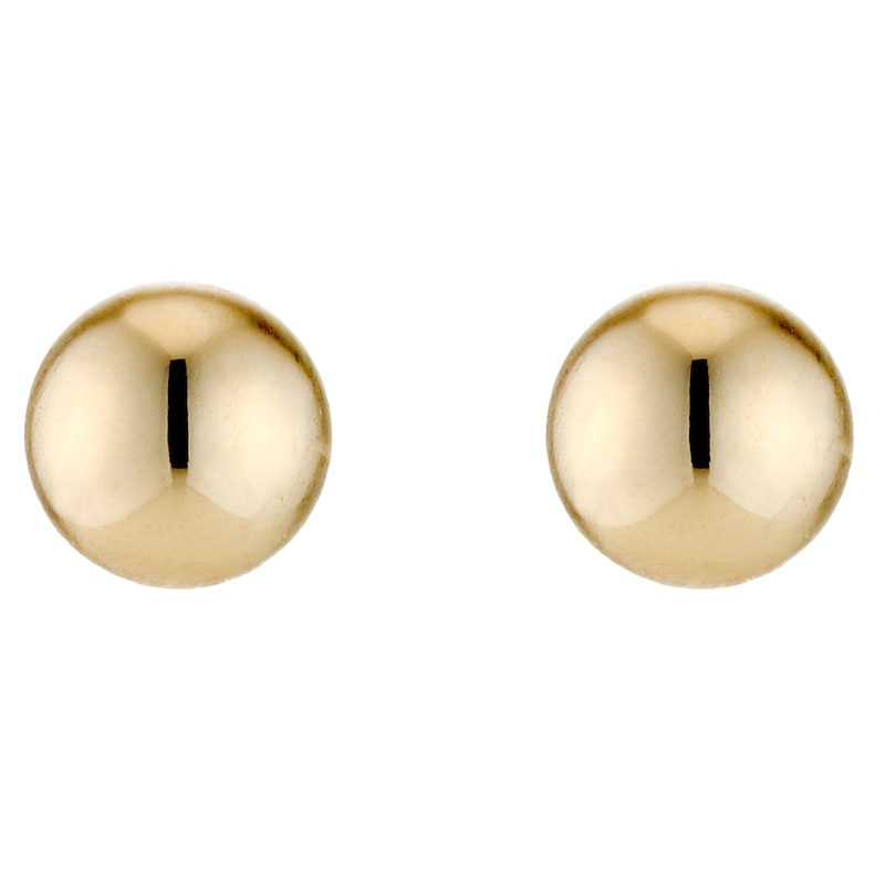 9ct Yellow Gold 4mm Ball Stud Earrings