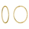 Thumbnail Image 0 of 9ct Yellow Gold Diamond Cut 12mm Hinged Sleeper Earrings