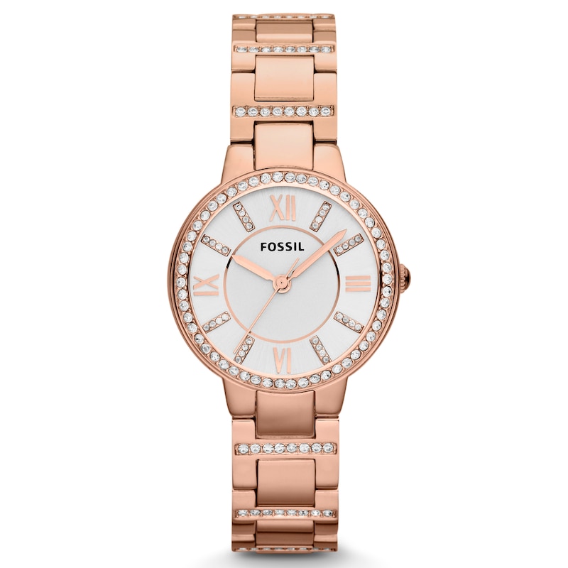 Main Image 1 of Fossil Ladies' Rose Gold Tone Crystal Watch