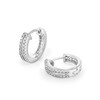 Thumbnail Image 1 of Sterling Silver 0.15ct Diamond Huggie Earrings