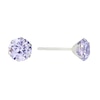 9ct White Gold Lavender Cubic Zirconia 5mm Stud Earrings