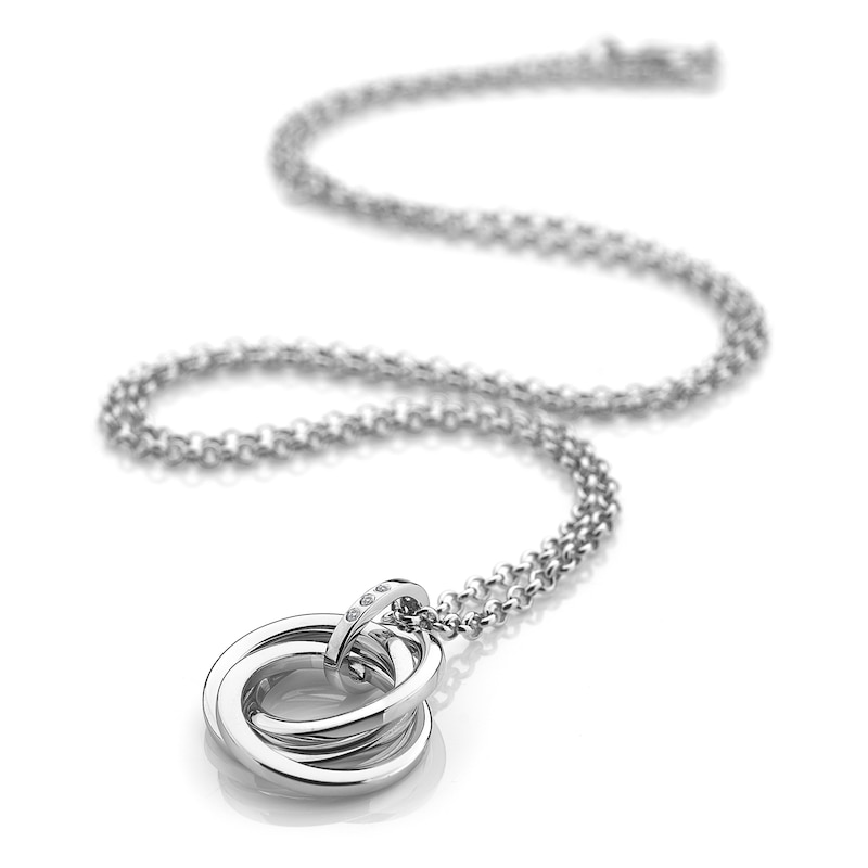 Hot Diamond Trio Collection Sterling Silver Diamond Pendant