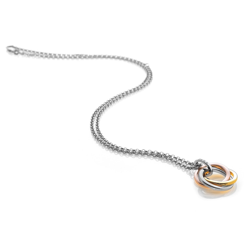 Main Image 3 of Hot Diamonds Trio Collection Three Colour Diamond Pendant