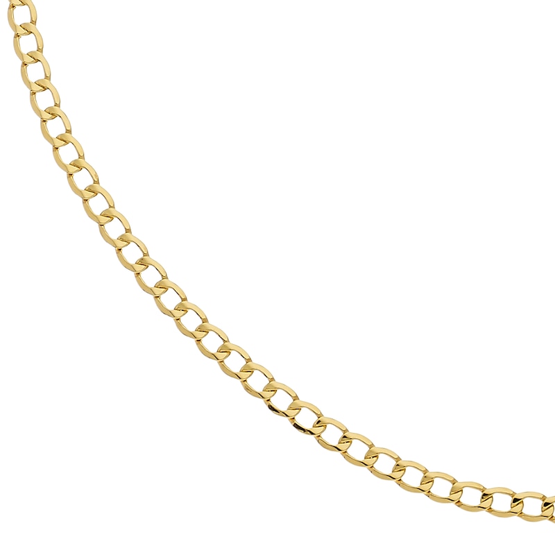 Main Image 1 of 9ct Yellow Gold 22" Curb Chain